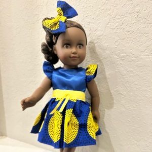 18” Doll with the 2 additional doll clothes and accessories.